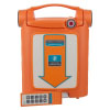 a front view of the training defibrillator mimicking the powerheart g5 defibrillator with the wireless training remote