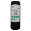 Remote control with labelled buttons for pause, power off, pad simulation, battery status, language, volume, and ten training scenario options