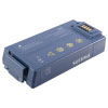 blue rectangular battery showing the CE mark and manufacture date