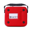 an image of the back of the heartstart hs1 slim carry case where an emergency card can be slotted in the back plastic slot