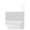 Side view of the philips heartstart defibrillator wall mount bracket showing its simple white metal design