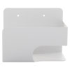a silver coloured wall bracket with 2 of the 3 drill holes visible at the back so it can be wall mounted suitable for fitting a philips hs1 branded defibrillator