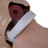 Close up of neck area on laerdal little anne training manikin with bag light skin showing inner mechanisms