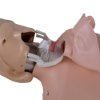 laerdal little anne training manikin with bag light skin showing the neck and airway opening