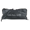 a blue holdall style bag with white text little baby QCPR on the side