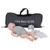 laerdal little baby qcpr training manikin with carry bag light skin showing manikin, bag and instruction leaflets