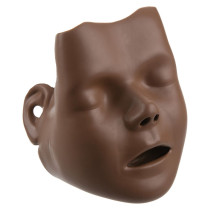 Stjltnfd Laerdal Baby Anne Cpr Training Manikin Faces Dark Skin Angled replacement dark skin face for a junior training manikin angled view