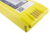 Close up of the angled yellow Cardiac Science Powerheart G3 Plus IntelliSense battery chip showing vents and label