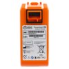 Battery for cardiac science powerheart g5 semi automatic defibrillator with labelled white sticker on orange casing