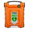 front view of cardiac science powerheart g5 semi automatic defibrillator with green AED symbol visible