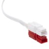 Connector end of cardiac science powerheart aed g3 plus adult defibrillator pads cable in white and red colors