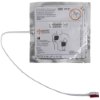 Front view of cardiac science powerheart aed g3 plus adult pads in sealed packaging with cable attached
