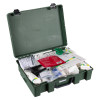 St John Ambulance large workplace first aid kit open to show fully stocked medical supplies and equipment inside.
