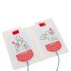 philips heartstart fr3 trainer 3 defibrillator adult training pads showing angled view of two pads with training instructions and covers