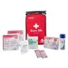 st john ambulance zenith standard burn kit with red case and various burn treatment items displayed around it