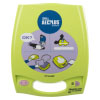 a front view of the zoll aed plus trainer 2 showing pictorials on the first 3 steps taken when finding someone on the floor