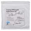 a front view of the replacement gel pack with instructions on how to use the gel on the cpr-d training pads
