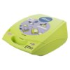 angled view of the zoll aed plus trainer 2 with instructional graphics on the top surface