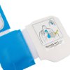 zoll aed plus training cpr d padz set showing bottom side with instructional graphics and blue adhesive pad