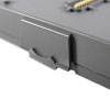 a close up of the side of a grey plastic battery to fit a zoll defibrillator