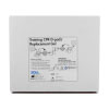 a box shot of a set of 5 training cpr-d-padz replacement gels, there are the instructions on how to change the replacement gel to your existing Zoll training pads