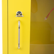 A locked cabinet provides additional security for your device