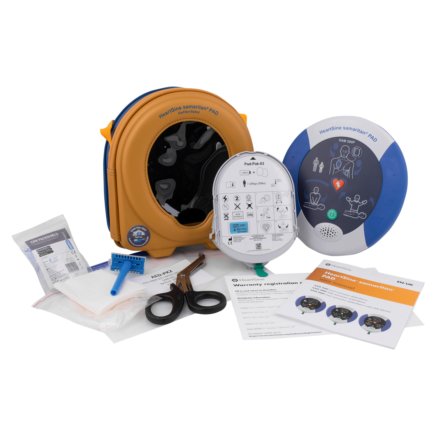 HeartSine 500P Semi-Automatic AED with FREE Training + Responder Kit
