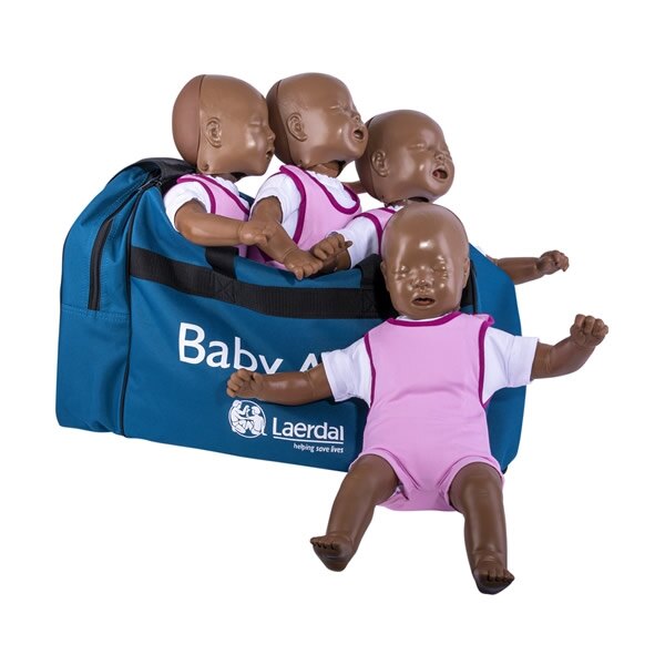 Laerdal Baby Anne CPR Training Mannequin Four Pack - Dark Skin