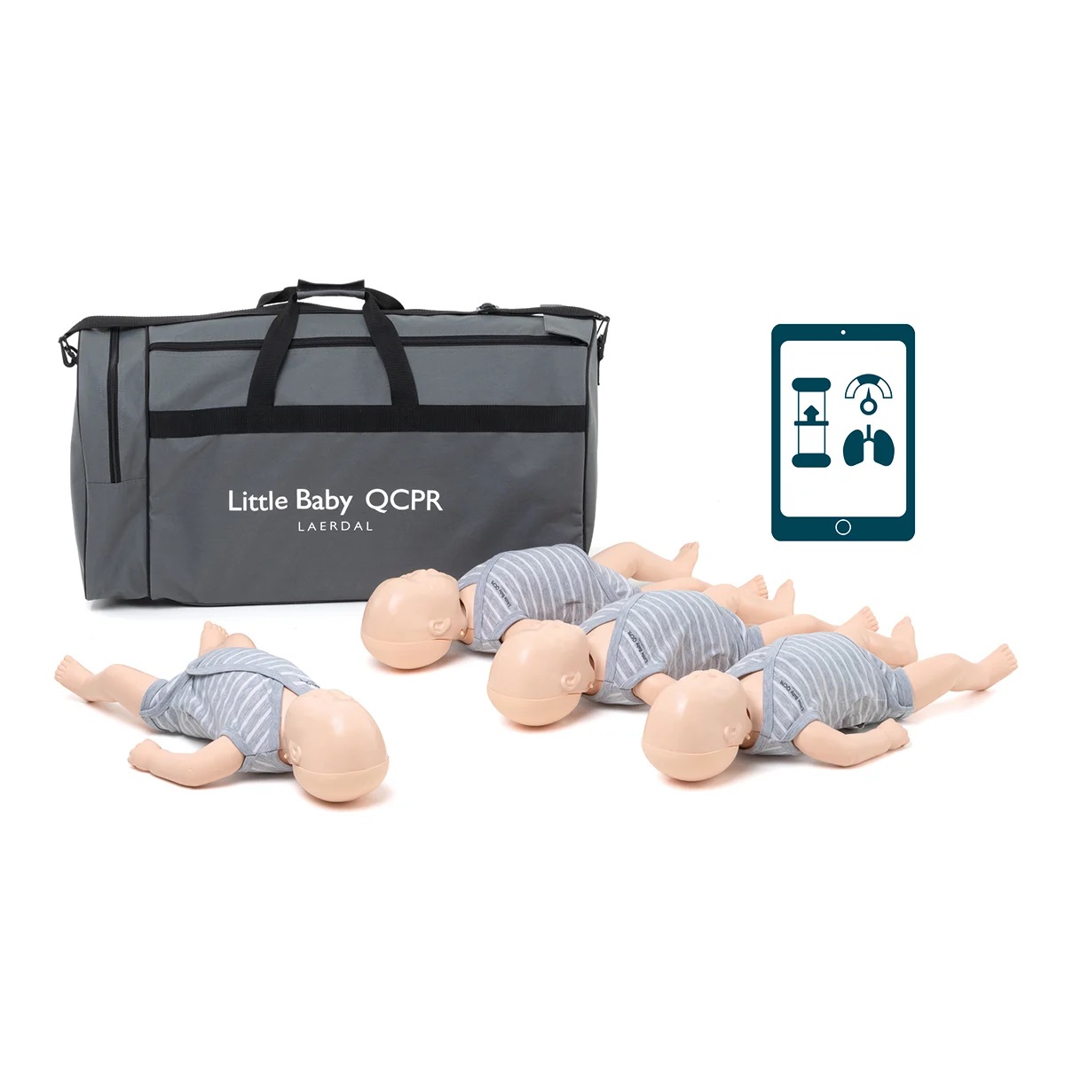 Little Baby QCPR Training Manikin Four Pack - Light Skin