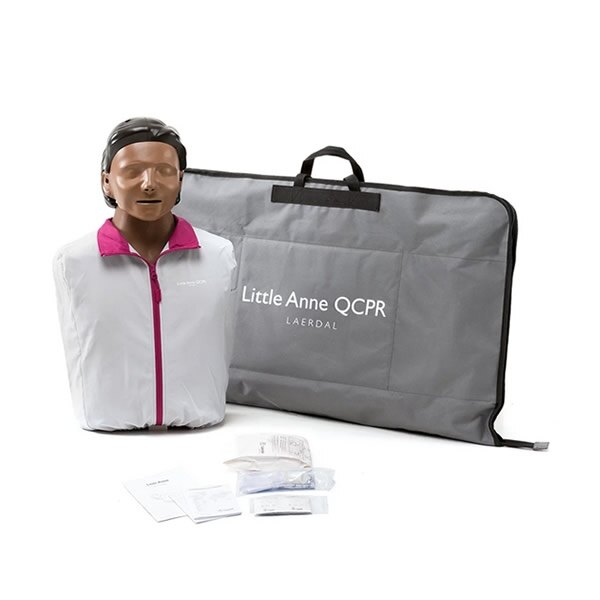 Laerdal Little Anne QCPR Training Manikin with Carry Bag - Dark Skin