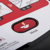 Semi-automatic defibrillators issue a shock at the press of a button