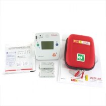 The Schiller FRED Easyport is a pocket size defibrillator, supplied with a range of accessories