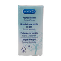 Tissues (10pk) - used for drying patient's chest after using cleansing wipes