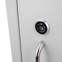A locked cabinet provides additional security for your device if required