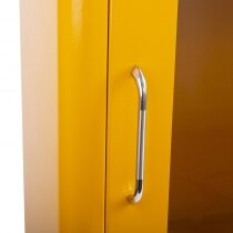 Handles allows for easy opening of cabinet in an emergency