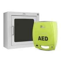 Zoll AED Plus Defibrillator Unit and Zoll AED Plus Wall Mount Cabinet 